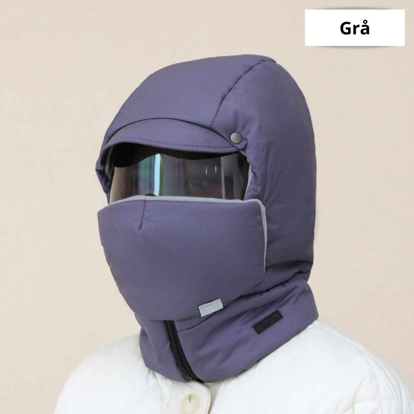 Vindtät Full Face Outdoor Riding Mask med Glasögon