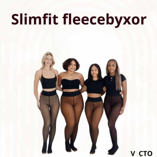 Slimfit fleecebyxor (1+1) 💥